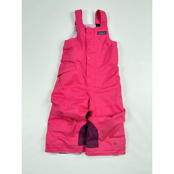 Patagonia Toddler Girls Snow Pants Bib Overalls | Size 2T | Pink Waterproof H2No - Picture 2 of 5